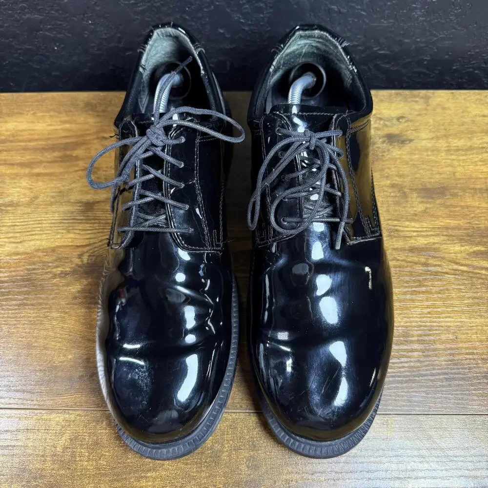 Thorogood 831-6031 Black High Gloss Synthetic Oxford Dress Shoes Mens‎ 11.5W